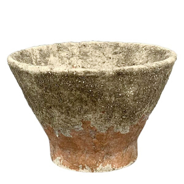 Deko Pflanzgefäß used look, Keramiktopf im Vintage Stil, Harztopf, 20x20x12cm