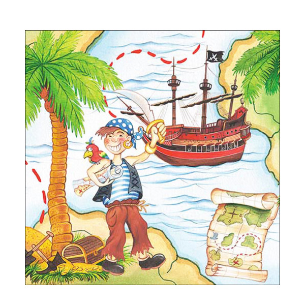 Ambiente Papierservietten Kinder Piraten, 33x33cm