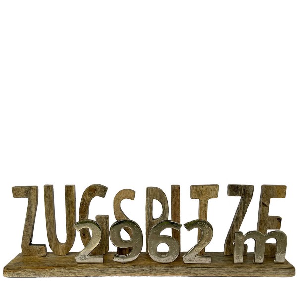 Schriftzug Zugspitze Holzsockel 48cm