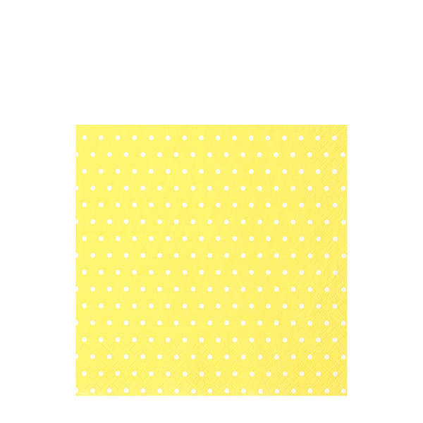 Home Fashion Papierservietten Dots, Punkte gelb, 25x25cm