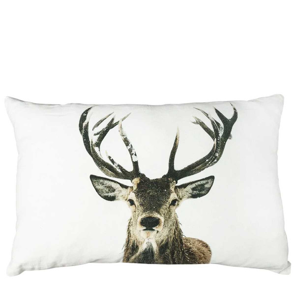 Kanevas Kissen Hirsch, Rotwild im Schnee, 40x60cm, Mars &amp; More