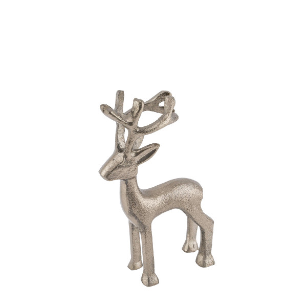 Deko Hirsch, Metallhirsch anthrazit, 6x12cm, Metall
