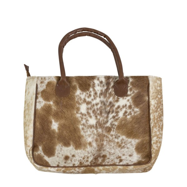 Schultertasche Kuhfell braun/weiß Mars &amp; More