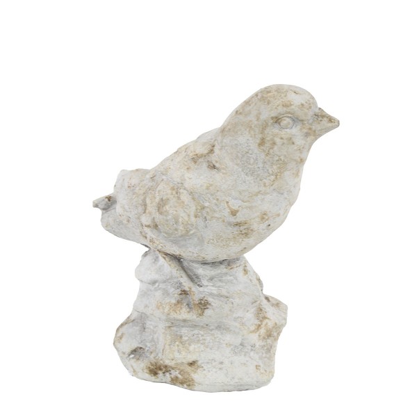 Vogel sitzend geradeaus blickend 13cm Ton