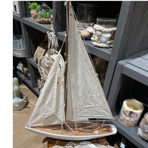 Deko Boot Endeavour, Segelboot, Modellboot, Boltze Home Collections