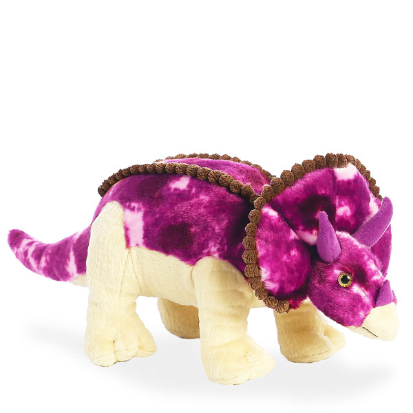 Plüschtier Dinosaurier Triceratops, lila-creme, 33cm, Aurora World