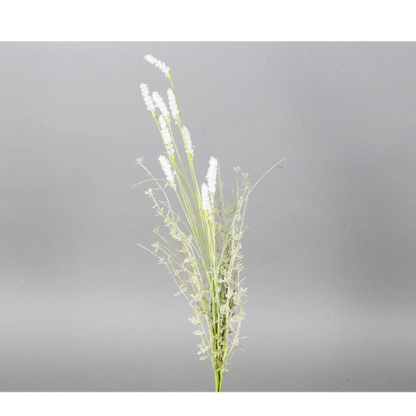 Kunstblumen, Wiesenblumen, weiß, 42cm