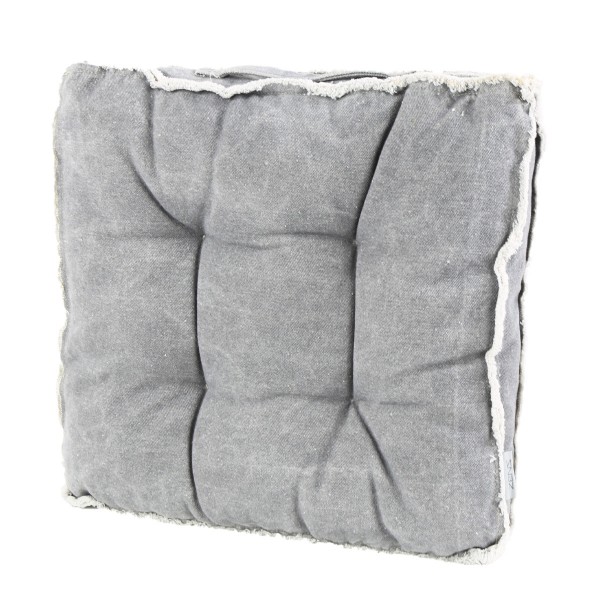 Sitzkissen stonewash grau 45x45cm