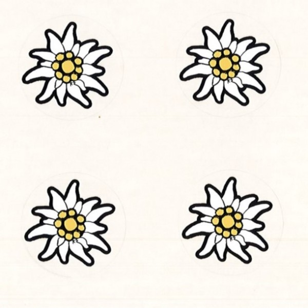 Aufkleber Edelweiß 4cm