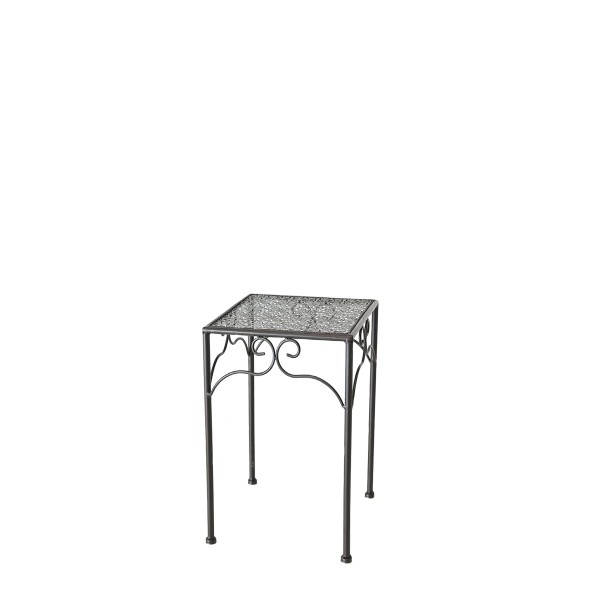 Blumentisch Broder mit Ornament 28x18cm Metall, Boltze