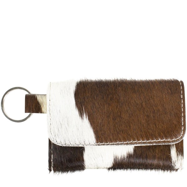 Schlüsselanhänger Kuhfell Etui braun/weiß 11x7cm, Mars &amp; More