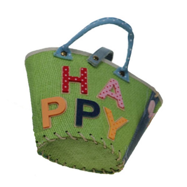 Korbtasche, Happy, grün