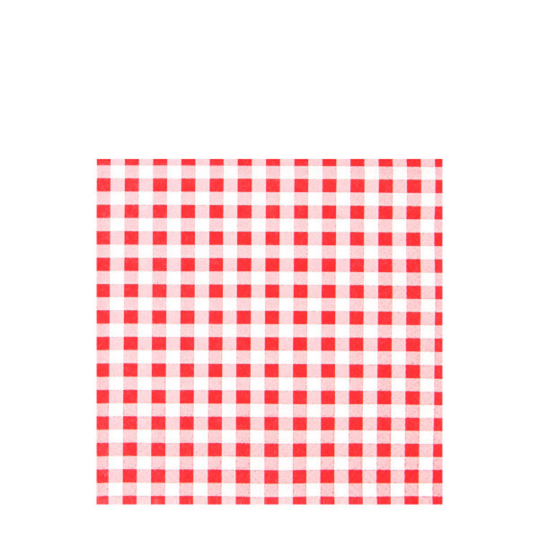 Home Fashion Papierservietten Karo rot, rot-weiß kariert, 25x25cm