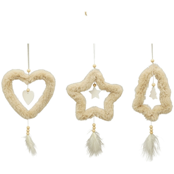 Plüsch Weihnachtshänger Baum, Tannenbaum mit Federhänger, 24cm