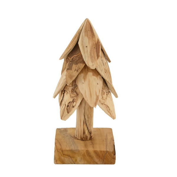 Deko Holzbaum, Tannenbaum Teak natur, 40x20cm, DIJK Natural Collections