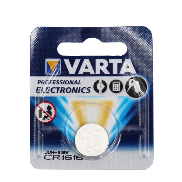 Varta Knopfzelle, Lithium, CR1616, 3 V, 55 mAh, 1St. im Blister