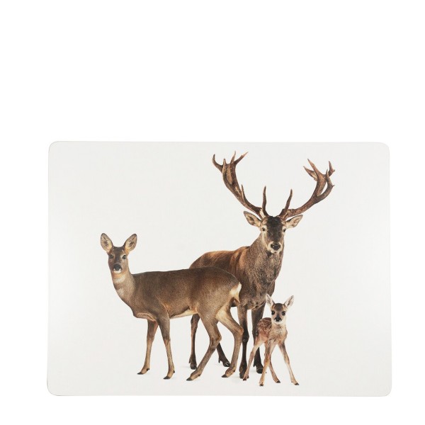 MDF Tischset, Rotwildfamilie, 40x30cm, Mars &amp; More