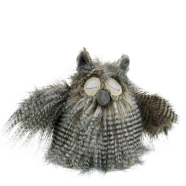 Plüschtier Eule, Kuscheltier lustige Eule mit grauen Kunstfedern, 25cm, Mars &amp; More