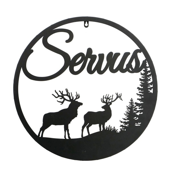 Schild Ludwig: Servus Ø50cm Metall Boltze