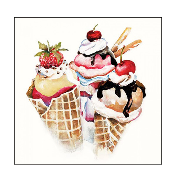 Ambiente Papierservietten Eiscreme, Ice Cream, 33x33cm