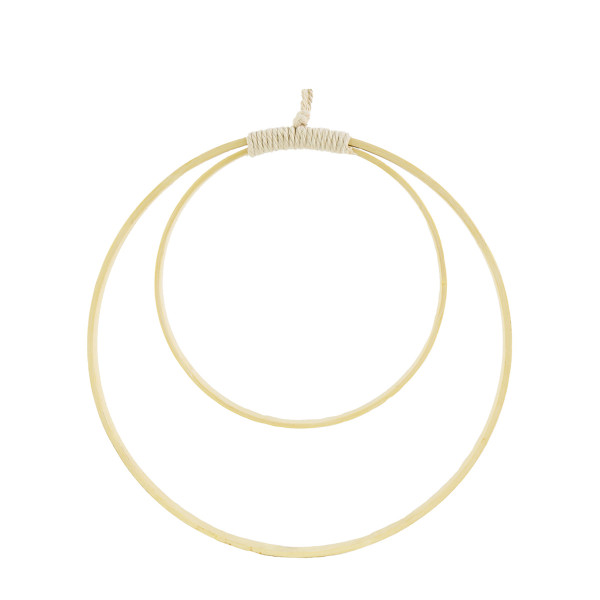 Deko Holzringe Boho, Bastelring Bambus, Ring im Ring, Ø30cm, Hänger