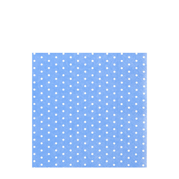Home Fashion Papierservietten Dots, Punkte hellblau-weiß, 25x25cm