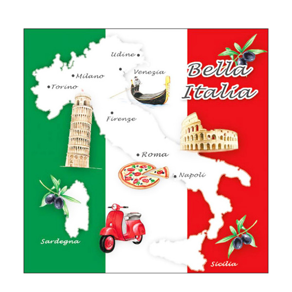 Ambiente Papierservietten Italien, Bella Italia, 33x33cm
