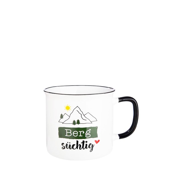 Becher Berg süchtig, emaille-design, 390ml, Keramik, Gilde