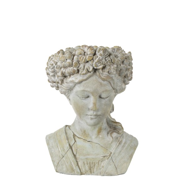 Pflanztopf Frauenkopf Rosen 29x37cm Ton