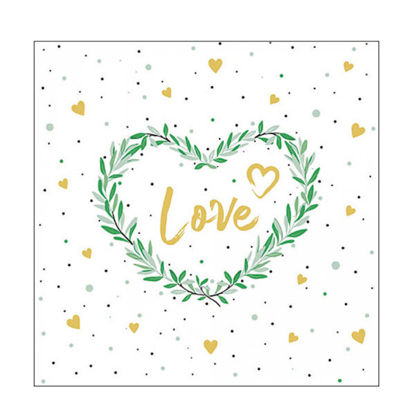 Ambiente Papierservietten Hochzeit Love, 33x33cm