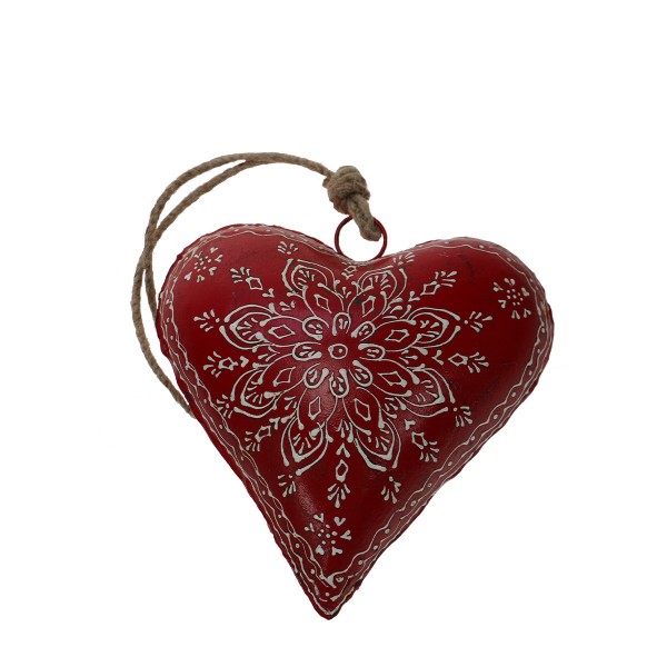 Metall Herz, rot, 16cm