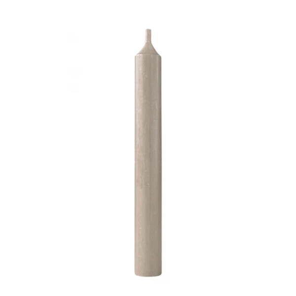 Stabkerze Baumkerze taupe, Wachskerze, 110x13mm, Kerzenfarm Hahn