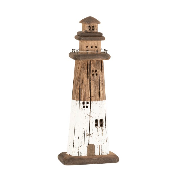 Leuchtturm Holz natur dunkel 52cm J-Line