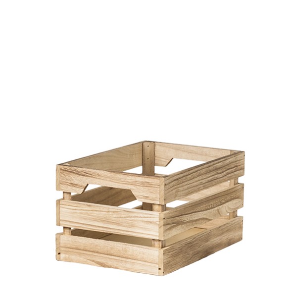 Holz Kiste, rechteckig, hellbraun, 18cm