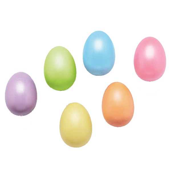 Deko Plastik Eier, bunt pastell, 10St./Beutel, Stafil