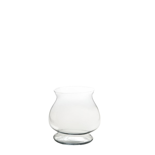 Glas Vase mit Standfuß 17x20cm klar, Sandra Rich