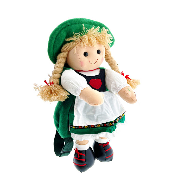 Plüsch Rucksack Puppe im Landhausstil