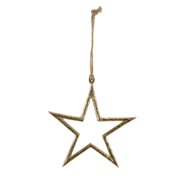 Deko Stern Weihnachten, filigraner goldener Weihnachtsstern zum Hängen, 10x10cm