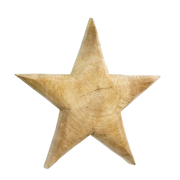 Holzstern Kapella rau, Weihnachtsstern aus Naturholz, 60cm, WMG Grünberger
