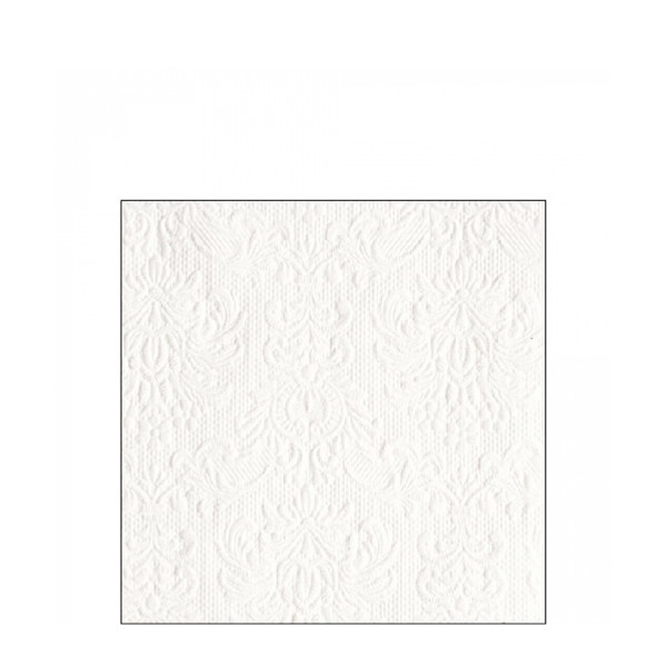 Ambiente Papierservietten Elegantes Weiß, 25x25cm