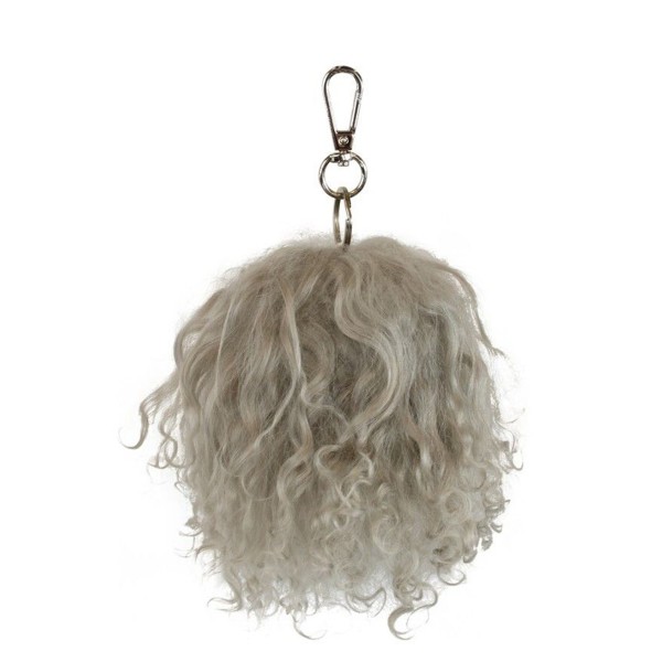 Schlüsselanhänger Pompom Schaf grau Ø8cm Mars &amp; More
