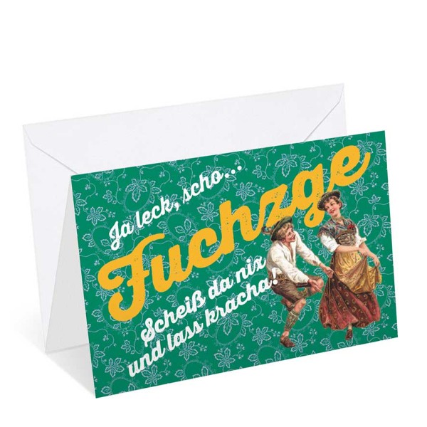 Bayerische Geburtstagskarte: Fuchzge