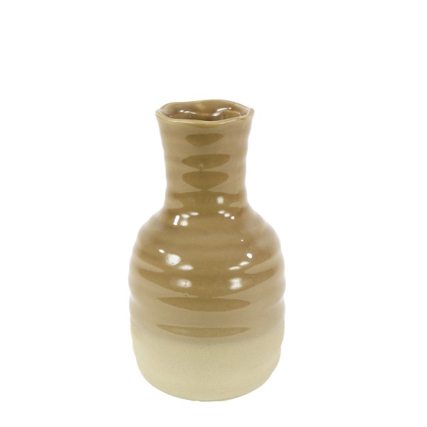 Blumenvase braun/beige 20cm Keramik