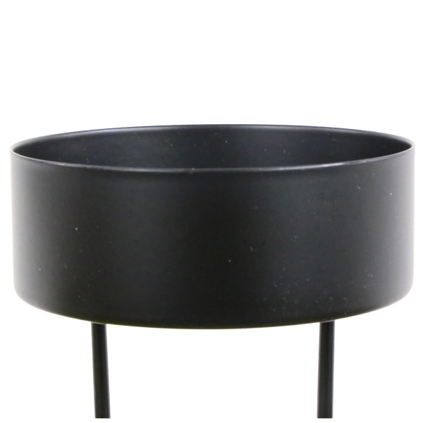 Kerzenpick schwarz, Ø8,2cm, Höhe 10cm, Metall