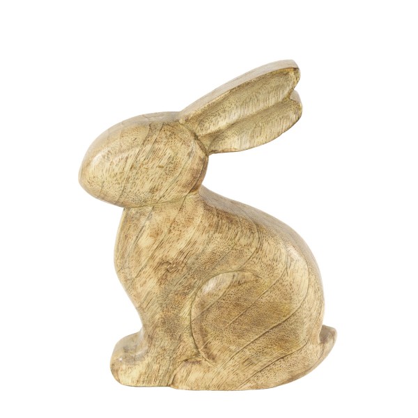 Holz Hase Holz natur 20x14cm