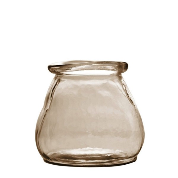 Glas Vase braun 15x15cm