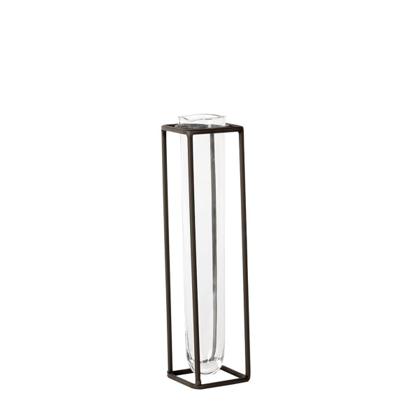 Vase Magnolia 45cm Eisen/Glas, WMG Grünberger