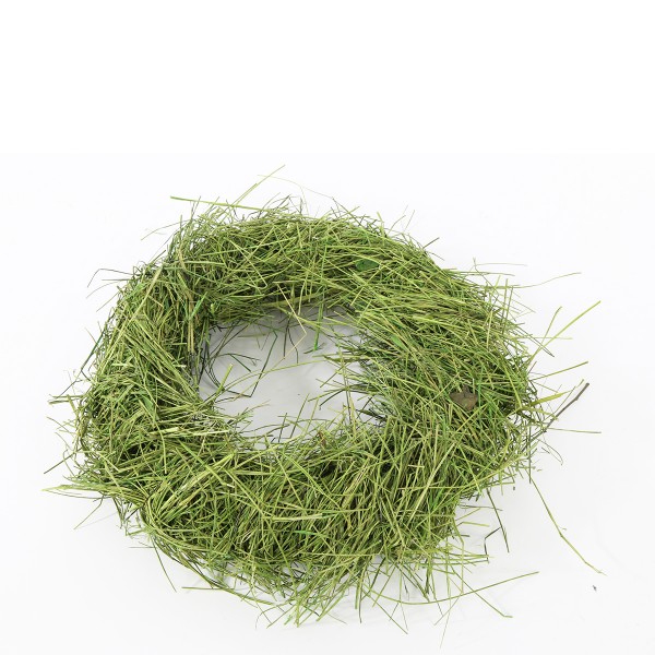 Deko Kranz Gras, 30cm, grün