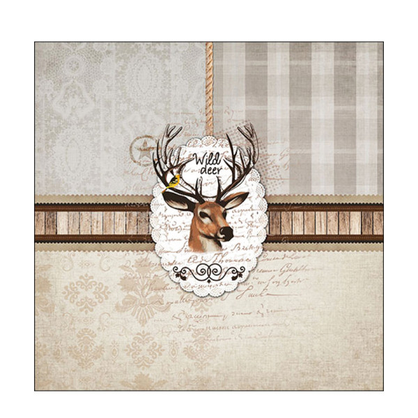 Ambiente Papierservietten Hirsch, Hirschkopf Wild deer, 33x33cm