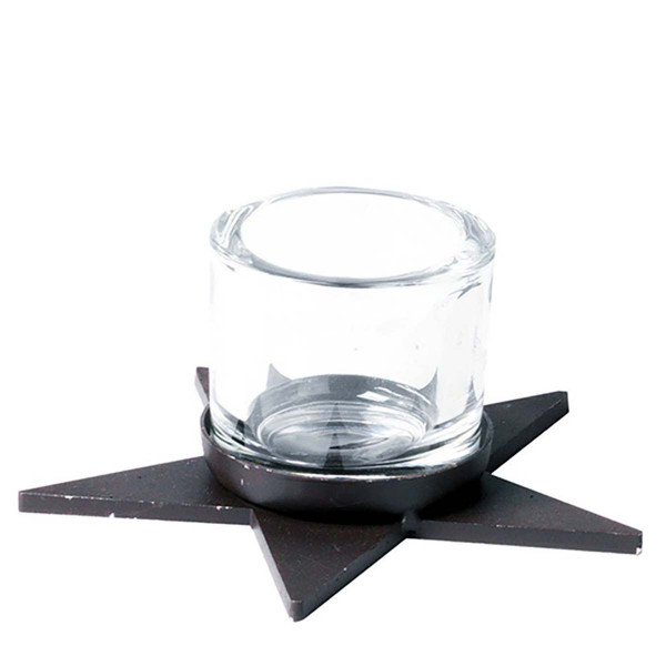 Windlicht Stern, Teelichthalter Eisenstern, 7x15cm, WMG Grünberger
